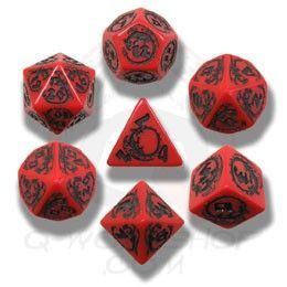 Set of Dragon Dice Red / Black