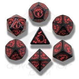 Set of Dragon Dice Black / Red