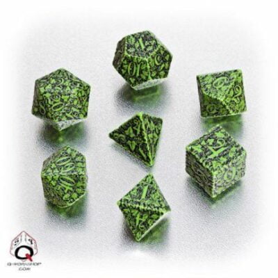 Set of Forest 3D Dice Green / Black