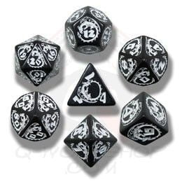 Set of Dragon Dice Black / White