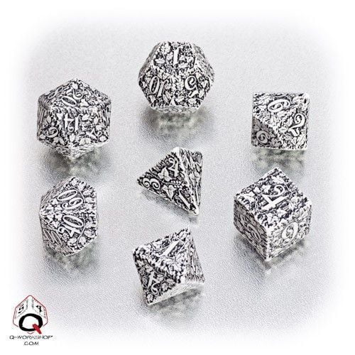 Set of Forest 3D Dice White / Black