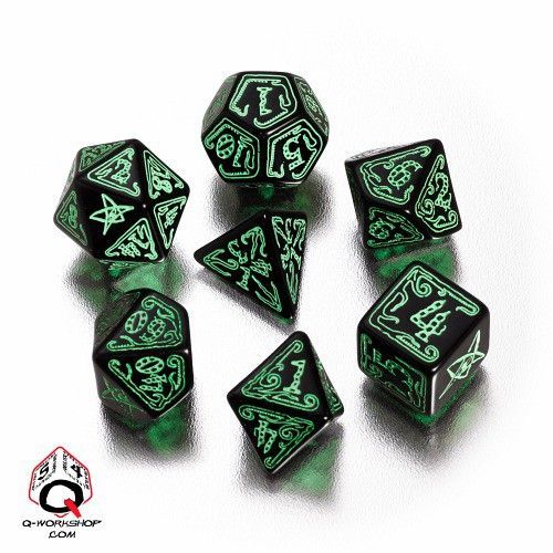 Call of Cthulhu Dice Set Black / Green