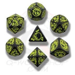 Set of Dragon's Dice Black / Yellow