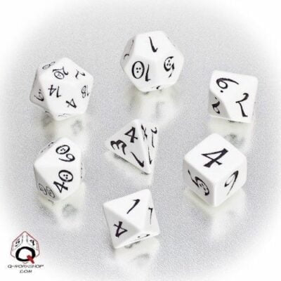 Set of Classic RPG Dice White / Black