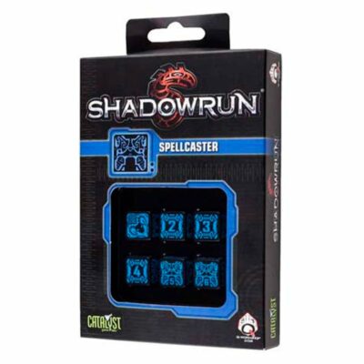 Shadowrun Spellcaster Black/Blue Dice Set (6)