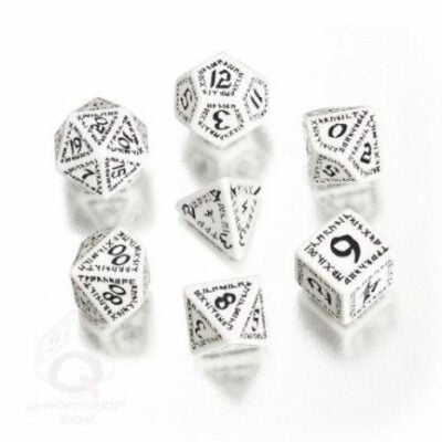 Set of Runic Dice White & Black