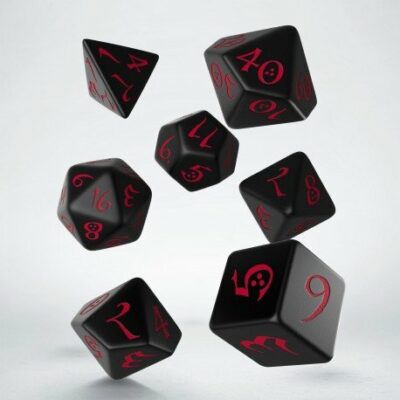 Classic RPG Black & Red Dice Set (7)