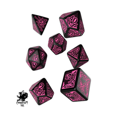 Call of Cthulhu 7th - Black & Magenta Dice Set