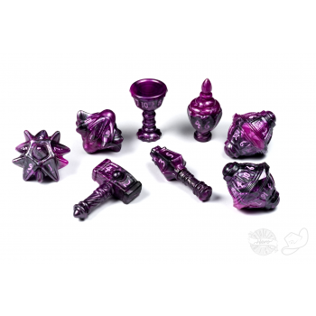 PolyHero Cleric 8 Dice Set Vile Violet