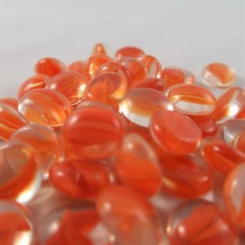 Chessex Gaming Glass Stones in Tube - Catseye Orange (40)