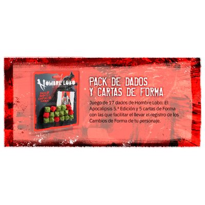 Hombre Lobo: El Apocalipsis 5.ª Edición - Pack de Dados y Cartas de Forma (PREVENTA ?/?/24)