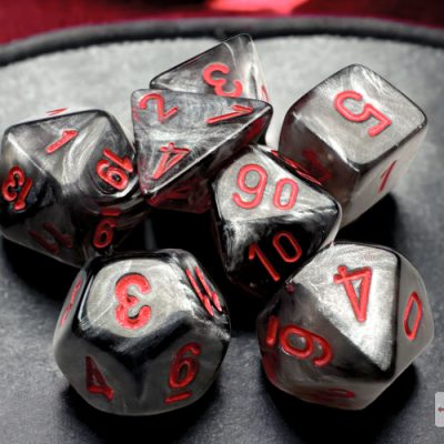 Velvet® Mini-hedral™ Black/red 7-Die Set