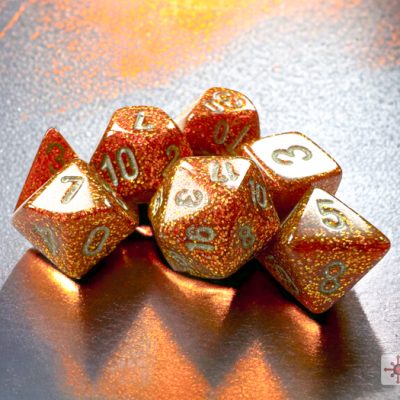 Glitter Mini-hedral™ Gold/silver 7-Die Set